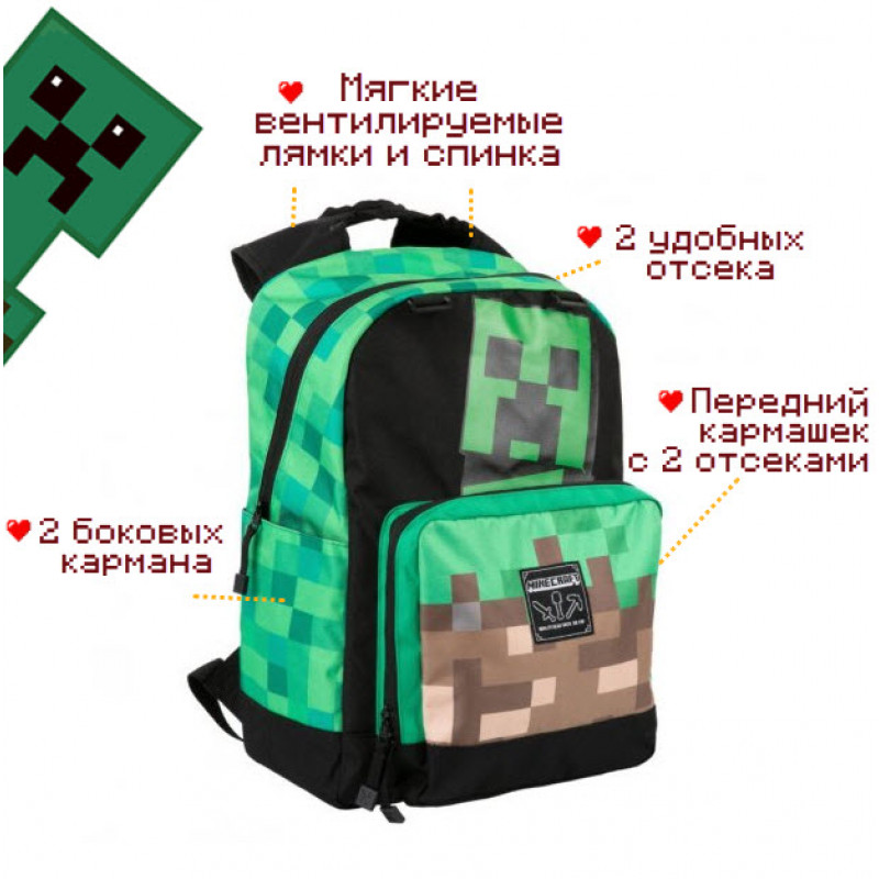 Рюкзак "Криповые дела" Minecraft Creepy Things — фото 9