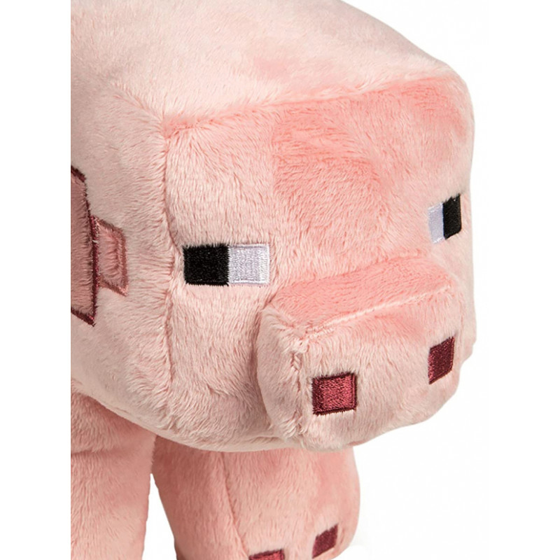 Большая плюшевая игрушка "Свинья" Майнкрафт Pig 26см — фото 4