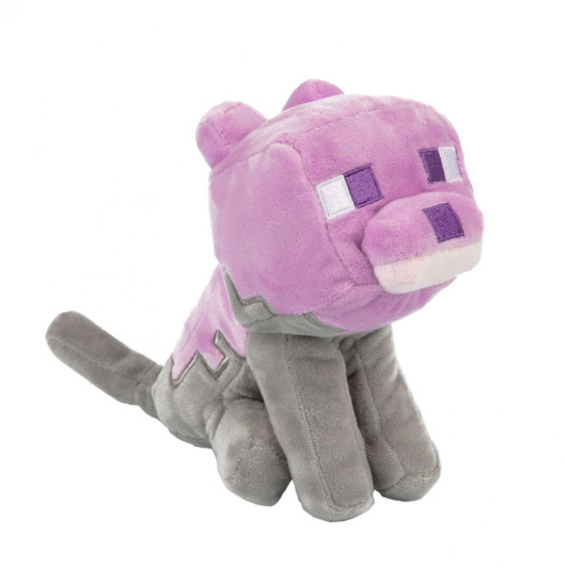 Мягкая игрушка Minecraft Happy Explorer Dyed Cat 17см (алмазный кот)