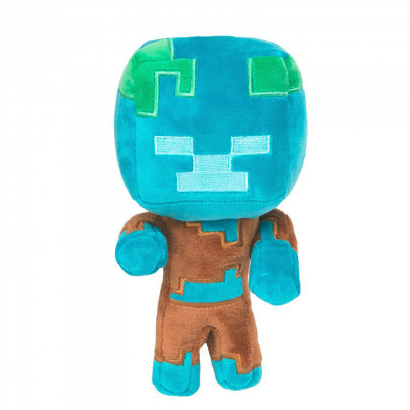 Мягкая игрушка Minecraft Happy Explorer Drowned (зомби) 18см — фото 3
