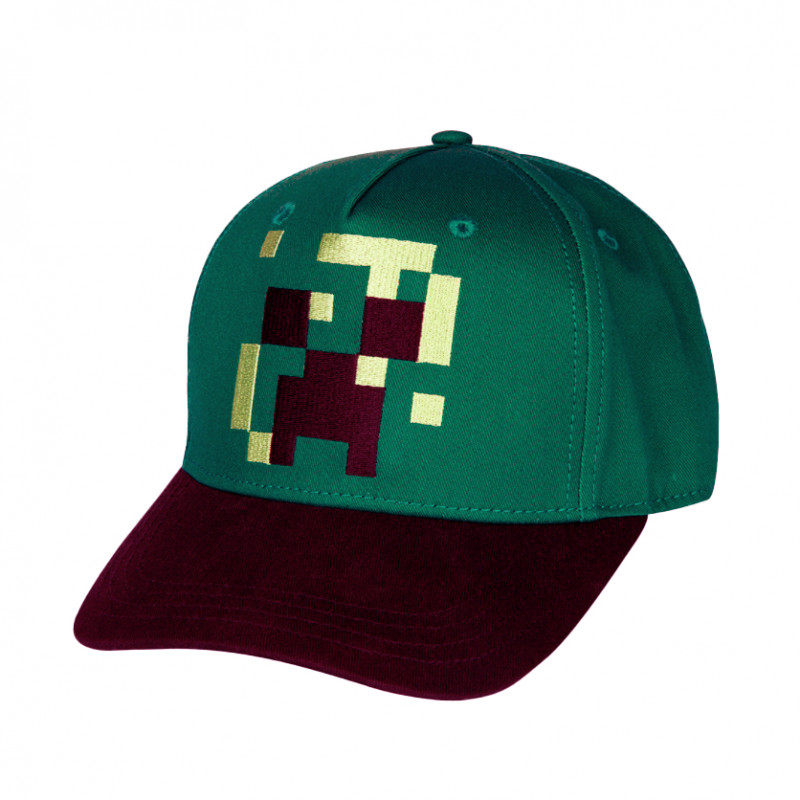 Бейсболка Minecraft Pixel Creeper (темная)