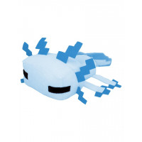 Мягкая игрушка "Пиксельный Аксолотль" Minecraft Pixel Axolotl голубой 34 см