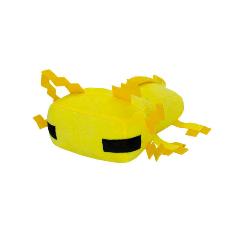 Мягкая игрушка "Пиксельный Аксолотль" Minecraft Pixel Axolotl желтый 34 см